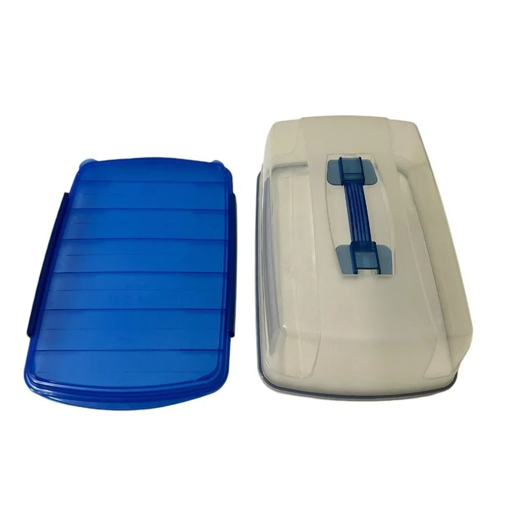 Lock N Lock Cupcake Cake Carrier Holder Egg Storage Container Blue HLS1040
